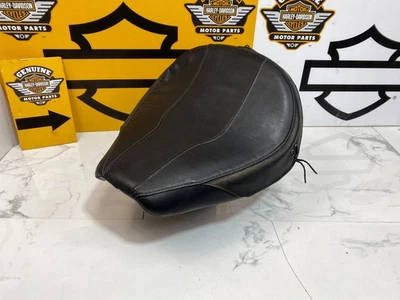 OEM Original 84-99 Harley Fatboy Softail Solo Seat Leather - Image 1 of 4