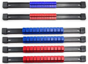 6PC ABS Socket Storage Rail Rack Set 1/4", 3/8", 1/2" Holds up to 86 sockets - Picture 1 of 12