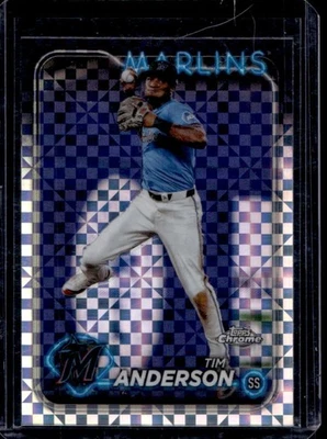 2024 Topps cromo Tim Anderson X Fractor #204 Marlins Foto 1 de 2