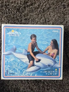 Intex 1998 Inflatable Dolphin Ride On Pool Float Vintage - Bild 1 von 5