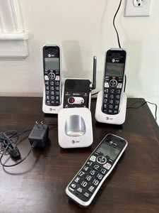 ATT CRL82312 Cordless Phone + 2 Extension Handsets Pre-Owned Tested Working - Zdjęcie 1 z 6