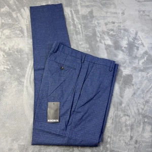 Pantalones de vestir Bonobos para hombre 32x37 azul calce atlético mezcla de lana Guabello Lieve nuevos - Imagen 1 de 14