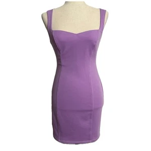 ASTR the Label Sterotype Dress Lilac Bodycon Stretch Mini Sz S Sweetheart Neck - Picture 1 of 6