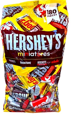 Hershey's Miniatures Variety Pack Chocolate Candy 180 Pcs EXP 05/2026 - Image 1 of 4