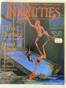 INIQUITIES. VOLUME 1. NUMBER 1. AUTUMN 1990 SCARCE SCI-FI HORROR MAGAZINE. - Picture 1 of 10