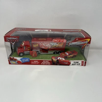 Disney Pixar Cars Team Rust-Eze Hauler Mack Lightning McQueen Target New READ - Image 1 of 4
