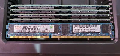 Hynix HMT351V7BFR8C-G7 4GB 2Rx8 PC3-10600R Reg ECC VLP Server Memory - Image 1 of 2