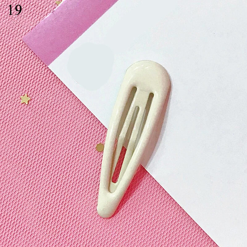 50 piezas/caja horquillas para el cabello pasadores color liso broche de pelo a presión corbatas Foto 1 de 4