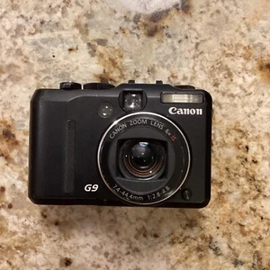 Canon PowerShot G9 12.1MP Black Digital Camera. UNTESTED. FOR REPAIR ONLY. - Picture 1 of 4