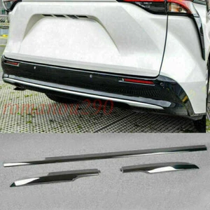 For Toyota Sienna 2021-2025 Chrome Rear Bumper Strip Moulding Cover Trim Guard - Foto 1 di 8