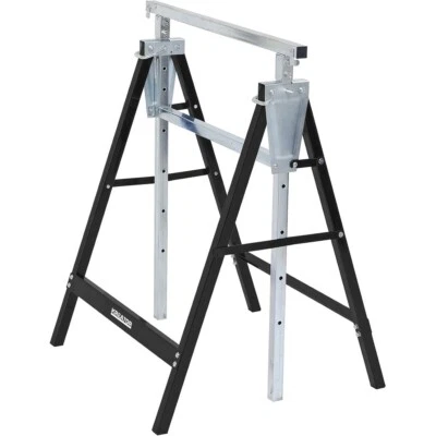 CAVALLETTO TELESCOPICO ALTEZZA REGOLABILE 80-130cm PORTATA MAX 180kg KRT671003 - Immagine 1 di 4