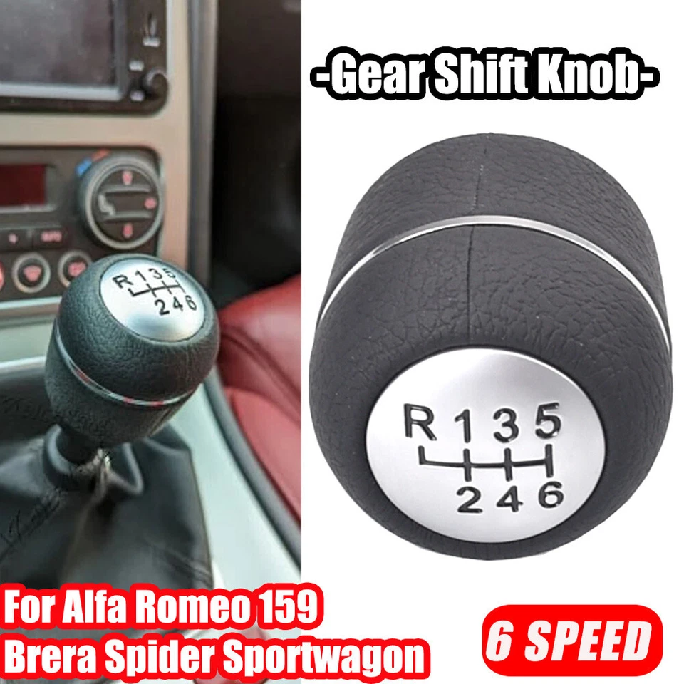 MT 6 Speed For Alfa Romeo Spider Brera 159 05-2011 Gear Shift Knob Shifter Boot - Image 1 of 4