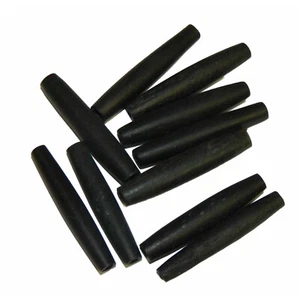 Ebony Black Hairpipe Bone, Loose Beads, Hand Carved 34mm 10 Pcs Hair Pipe Choker - Picture 1 of 1