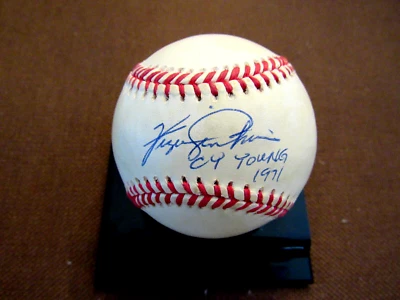 FERGIE JENKINS 1971 CY YOUNG CUBS RANGERS SIGNED AUTO VINTAGE ONL BASEBALL JSA - Image 1 of 3