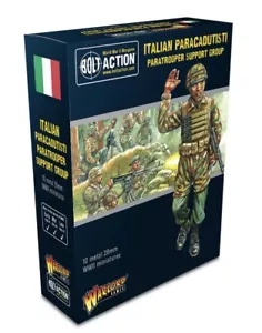 28 mm Warlord Games Grupo de Apoyo paracaidistas Italianos Perno Acción Segunda Guerra Mundial Nuevo en Caja - Imagen 1 de 3