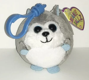 CLIP LLAVE GORRO BALLZ GRIS Y BLANCO TY YUKON HUSKY 3"", NUEVO con ETIQUETA, ACABADO ""PIEL"" suave en alto - Imagen 1 de 2