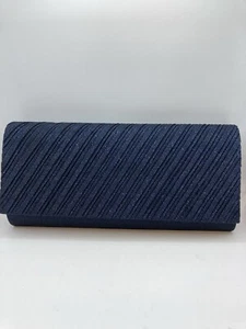 Bolso sin asas de alta costura para damas / Bolso Karen / Bolso sin asas azul marino / Bolso de noche elegante con solapa - Imagen 1 de 12