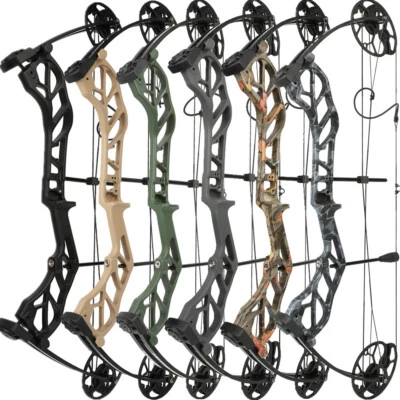Compound Bow 19-70lbs Adjustable Adult Aluminum Cam 320fps Archery Bow Hunting - Image 1 of 4