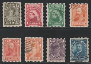 Newfoundland 1897-1901 #78-85 Royal Family -Fine Used Full set of 8 - Picture 1 of 10