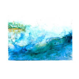 ACEO ATC Fine Art Print Watercolor “Sea Tossed” Seascape Ocean Free Shipping - Picture 1 of 3