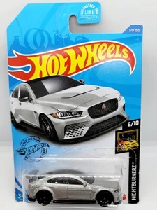 Hot Wheels 2021 Jaguar XE SV Project 8 Silver HW Nightburnerz Toy Car New - Picture 1 of 2