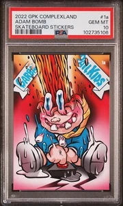 Adesivi per skateboard PSA 10 2022 Adam Bomb secchio spazzatura bambini Complexland 1a GPK - Foto 1 di 3