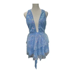 Neu Hot Girl Heavy Industry Glitzer Straps Kleid weiblich Sommer Taille Gr. M - Bild 1 von 3