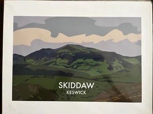 Stampa Skiddaw Keswick 14”x 11” Art By Lloyd - Foto 1 di 1