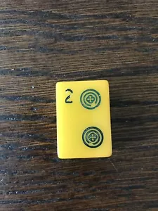 Vintage Cardinal Bakelite Mah Jongg Tile - Stones Circles 2, Complete your set - Picture 1 of 3