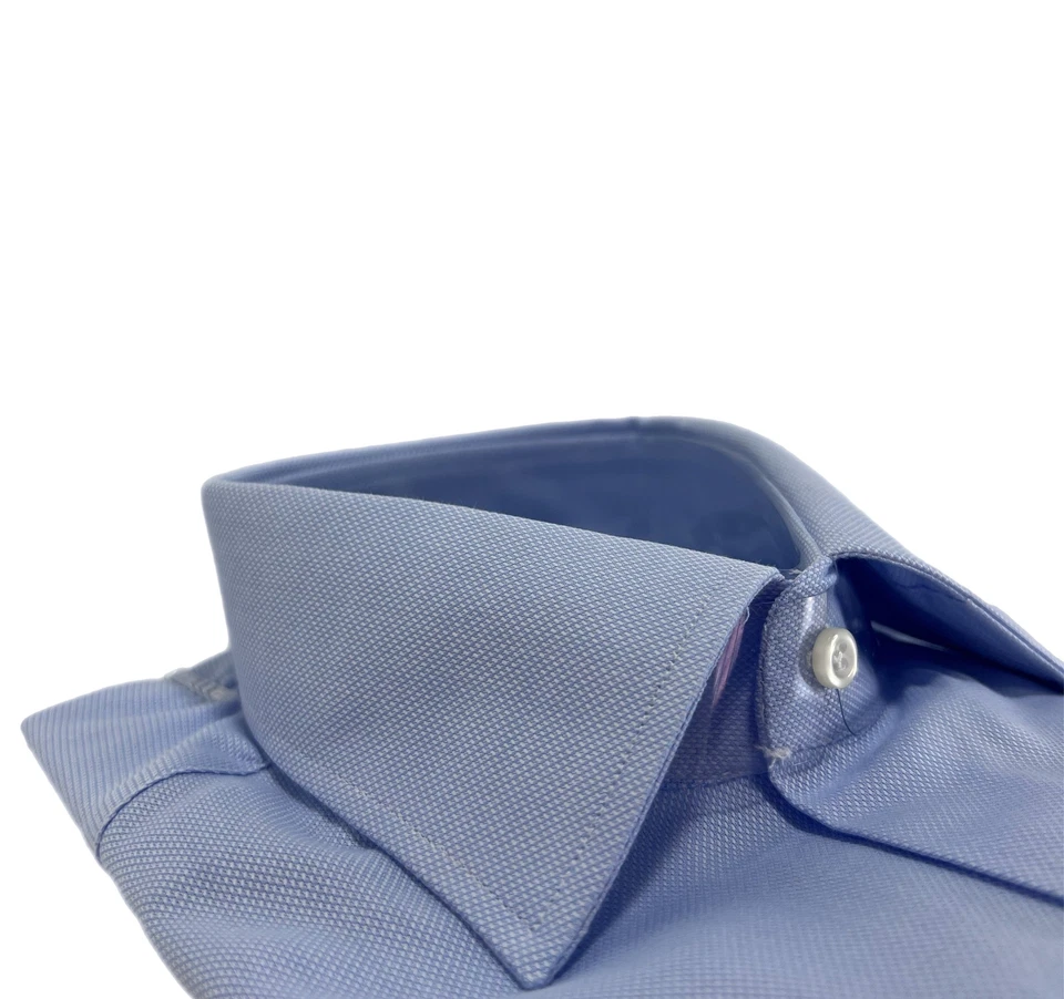 Camicia uomo Bagariny sartoriale cotone Oxford stretch slim fit col. cielo Made  - Immagine 1 di 4