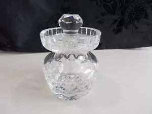 WATERFORD Cut Crystal Honey~Mustard~Jam Jar~NEW - Picture 1 of 7