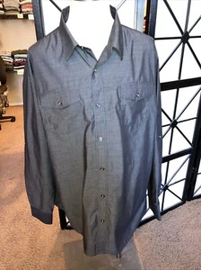 Jack 5XL Men's Dark Gray Long Sleeve Shirt-Unique - Picture 1 of 4