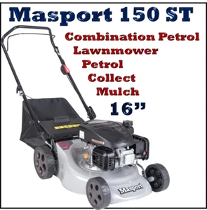 Masport 150 ST L 16" Petrol Rotary Collect & Mulch Garden Lawnmower Lawn Mower - Picture 1 of 13