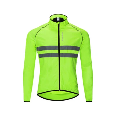 WOSAWE Cycling Hooded Jacket Reflective Windproof Waterproof Hiking Fishing Coat - Image 1 of 4