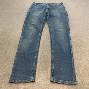 Vintage Genes Jeans Herren 32x31 Blau Lived In Denim Slim Fit Preppy Distressed - Bild 1 von 14