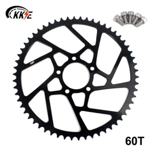 KKE 60T Aluminum Rear Sprocket Fit SurRon Light Bee X Segway X160 X260 CNC Black - Picture 1 of 8