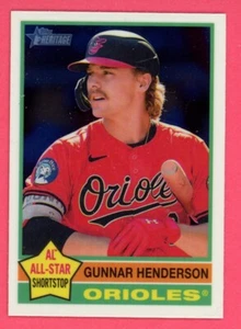 2025 TOPPS  HERITAGE CHROME GUNNAR HENDERSON #174 BALTIMORE ORIOLES - Picture 1 of 1