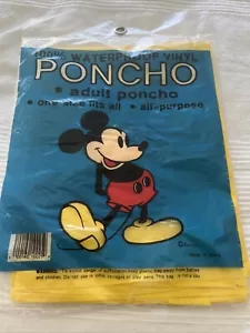 Rain Poncho Adult Emergency Waterproof One Size Yellow - Picture 1 of 1