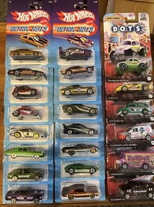 New MATTEL HOT WHEELS ULTRA HOTS COMPLETE SET OF 16 2 Full Sets & matchbox candy - Picture 1 of 10