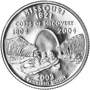 2003-S 25C Missouri DCAM Clad Proof States Quarter from US Proof Set - Picture 1 of 2