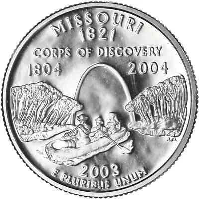 2003-S 25C Missouri DCAM Clad Proof States Quarter from US Proof Set - Image 1 of 2