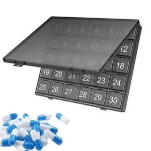7/30 Day Pill Dispenser - Medicine Tablet Storage Organiser Case Weekly Box UK - Picture 1 of 21