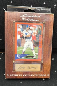 VTG Limited Edition John Elway "Denver Broncos" Plaque w/Box 6"x4" - Picture 1 of 16