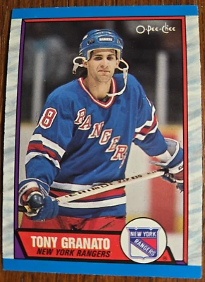 1989-90 O-Pee-Chee Tony Granato Rookie Card RC #161 New York Rangers Mint - Image 1 of 2