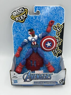 Boneco de ação Marvel Avengers Bend and Flex Capitão América 6” flexível - Imagem 1 de 4