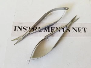 4" spring SQUEEZE scissors CURVED & Straight embroidery beading - Picture 1 of 5