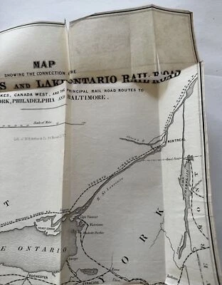Lake Ontario RR Niagara Falls 1853 pre-open Engineers Report large folding map - Image 1 of 4