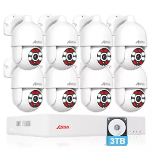 ANRAN überwachung kamera set außen poe 8MP 8CH 2TB HDD 4Camera 24/7 Aufzeichnung - Bild 1 von 16