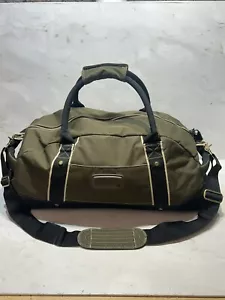 Visa Delsey Olive Green Carry On Bag With Shoulder Strap - VGC - Picture 1 of 13
