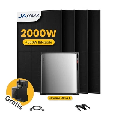 2000Watt Balkonkraftwerk ECOFLOW STREAM Ultra X 3,84 kWh Speicher Plug & Play